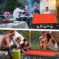 Vista 7 de Cubierta de plancha de 17 pulgadas, alfombrilla de plancha para Blackstone, funda protectora de silicona de 17 pulgadas, cubierta protectora