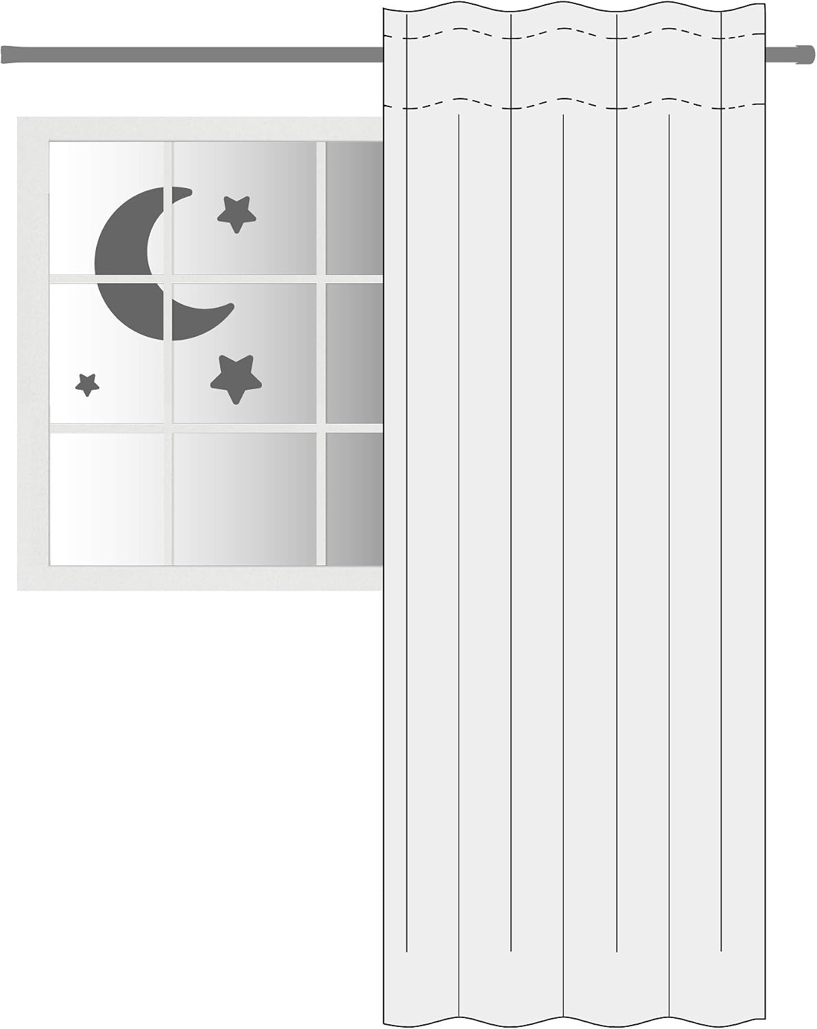 Homing Eyelet curtain Allen, Moss, W 55.1" x L 96.5" (1 Panels) - Image 4