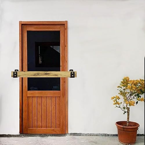 Miniatura 5 de Ymaiss Paquete de 4 soportes de barricada de 4 puertas, barra de seguridad de puerta resistente, soporte de barra de seguridad abierta en U, tapón