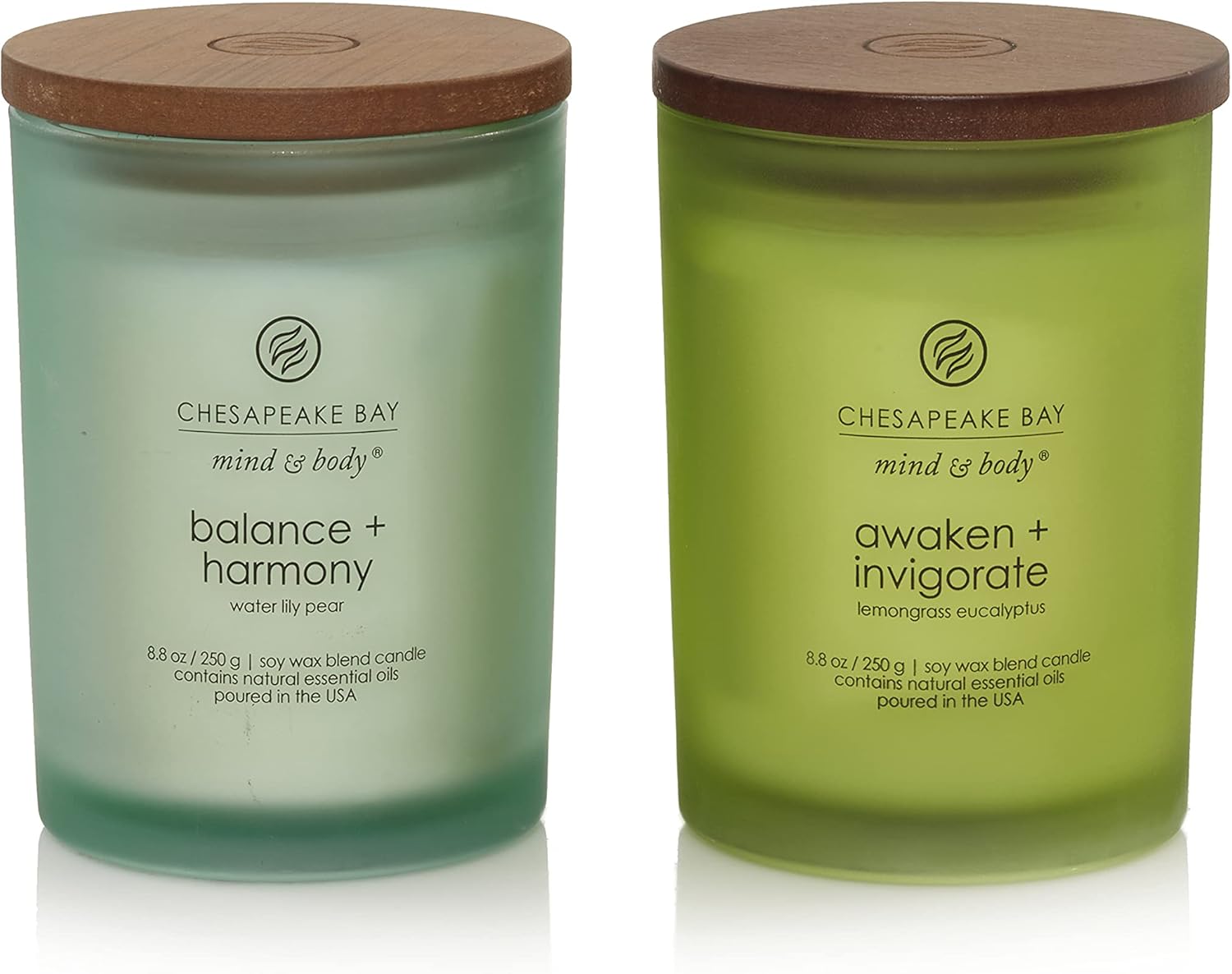 Chesapeake Bay Candle, Medium Jar Candles Balance + Harmony (Waterlily Pear) and