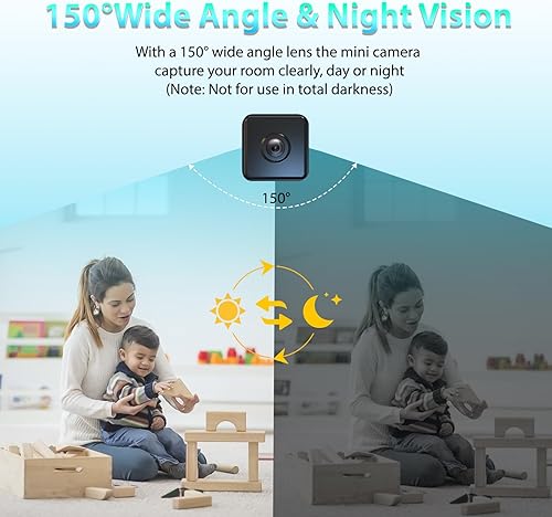 Miniatura 8 de Mini cámara de seguridad inalámbrica para el hogar, cámara HD para interiores, pequeña cámara inteligente WiFi House Cámaras portátiles Tiny House