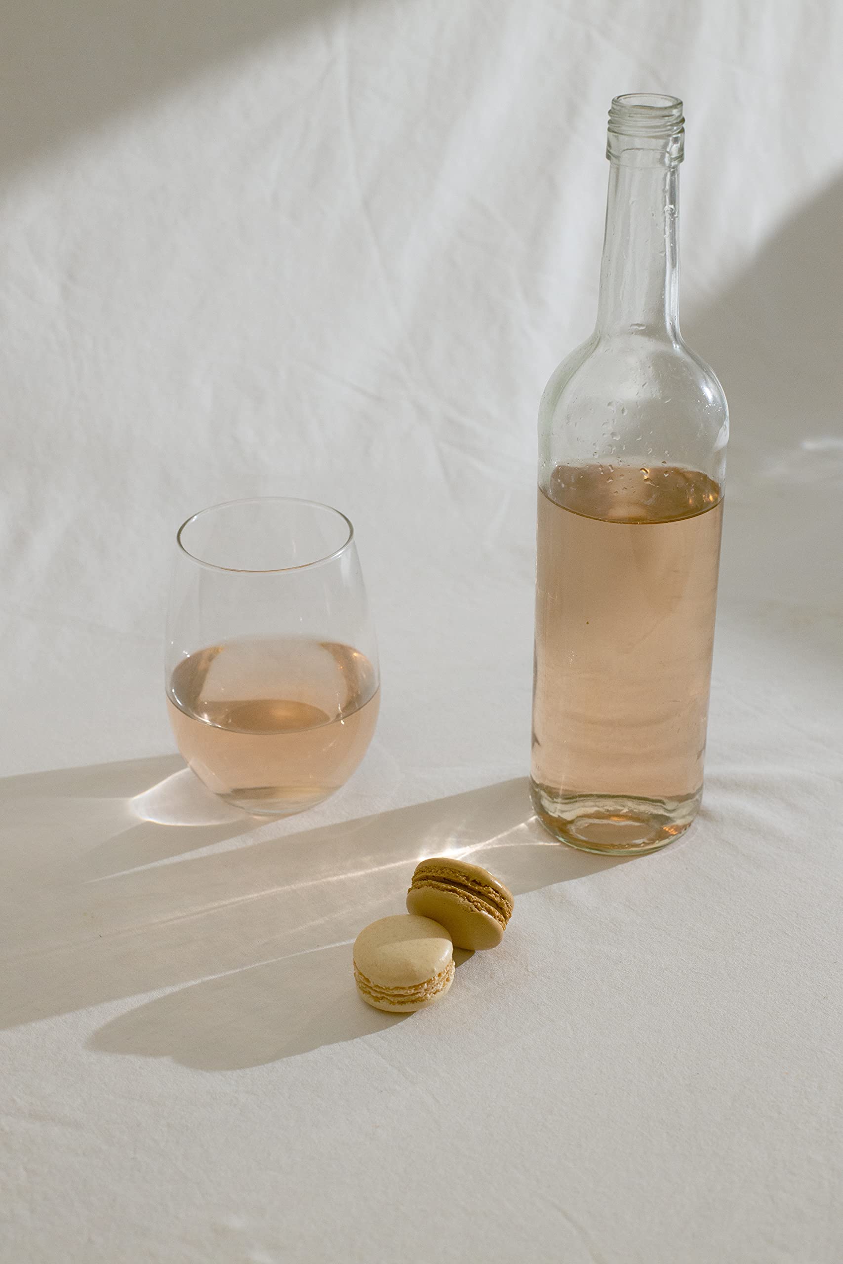 BOR Lot de 6 Bouteilles en Verre vides de 1 l pour jus de Fruits, Bouteilles d'eau de 1000 ML, Bouteilles de Liqueur, Bouteilles d'alcool, Bouteilles de vin, Bouteilles de vinaigre,