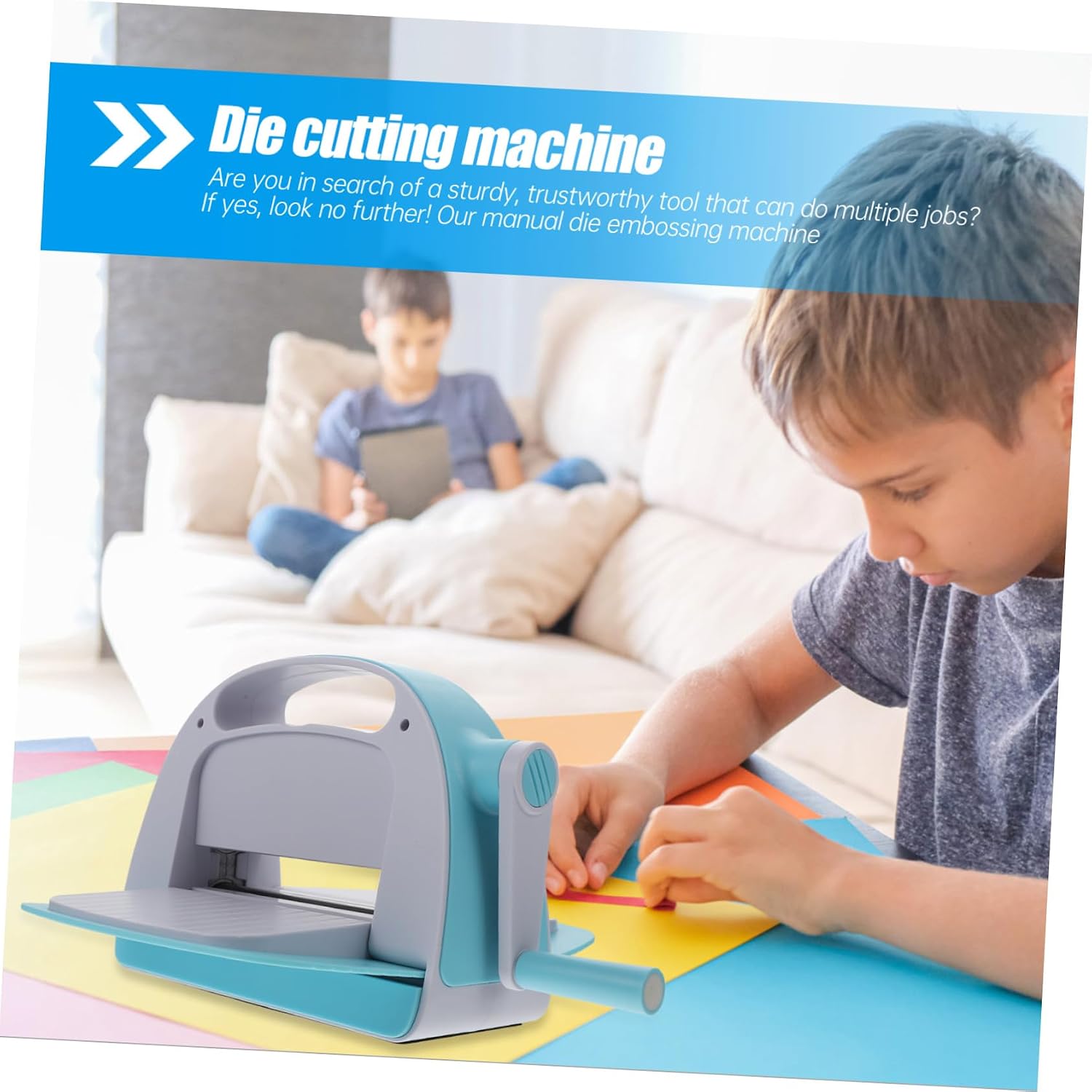 Portable Hand Crank Die Cutting Embossing Machine Compact Manual Craft Cutter for Scrapbooking DIY Paper Art Projects Suitable for Beginners
