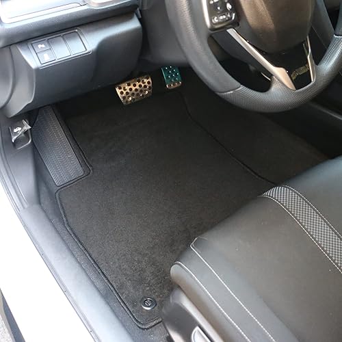 Miniatura 5 de IKON MOTORSPORTS Tapete de suelo compatible con Honda Civic 2016-2021, tapetes de piso de ajuste de fábrica, alfombra delantera y trasera, color