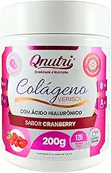 Colágeno Verisol Pó 200g Ácido Hialurônico Sabor Cranberry Suplemento Qnutri