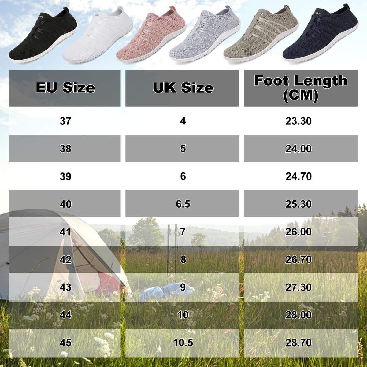 Geweo Unisex Buty do Chodzenia Boso Minimalistyczne Buty Antypoślizgowe 37-45EU