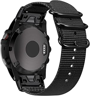 Fintie Band Compatible with Garmin Fenix 5X/5X Plus, Fenix 6X/6X Pro, Fenix 7X, Fenix 3/3 HR, Descent MK1/D2 Delta PX/D2 Charlie, 26mm Quickfit Soft Nylon Sport Strap
