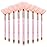 9 Pieces Facial Fan Mask Brushes, Soft Facial Applicator Brushes Tools for Peel Glycolic Makeup for Mud Cream(Pink)