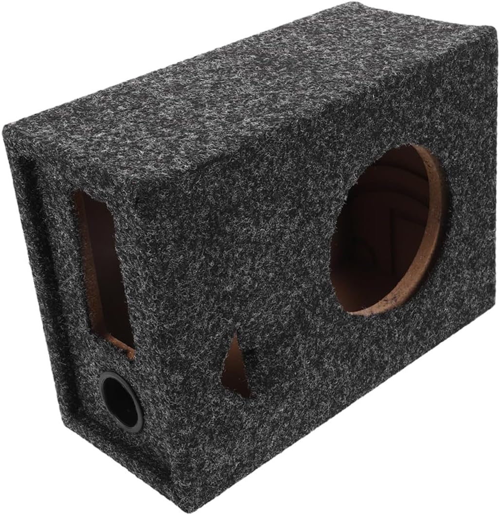 BESPORTBLE Wooden Subwoofer Enclosure Portable Car Audio Box for Enhanced Deep Bass and Vehicle Compatibility for DIY Audio Enthusiasts