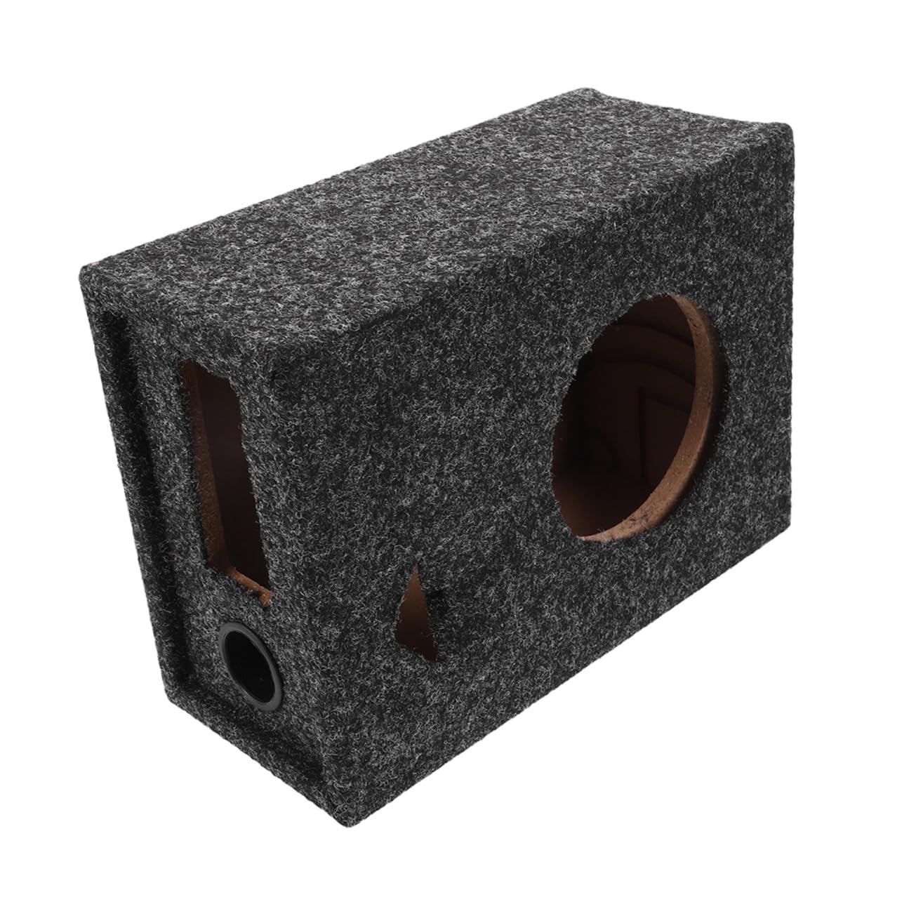 BESPORTBLE Single Car Subwoofer Box Vehicle Speaker Enclosure for DIY Audio System Weather Resistant Build Noise Reduction Technology Deep Bass Enhancement for Enhanced Sound