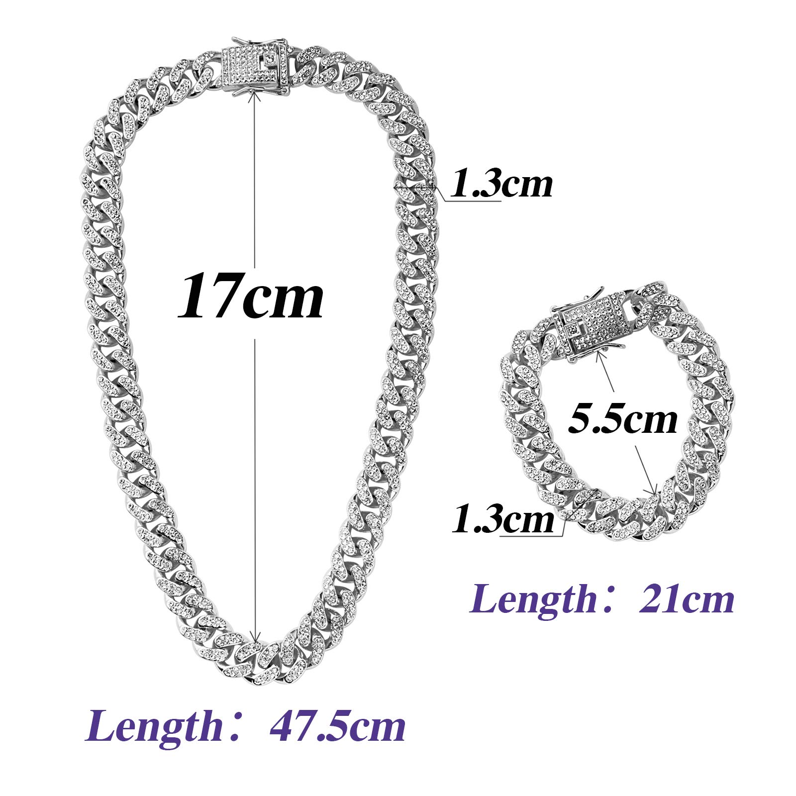Collier Fantaisie Diamanté Et Chaîne - Pendentif Ovale Argenté, Bijou De Costume Occasion
