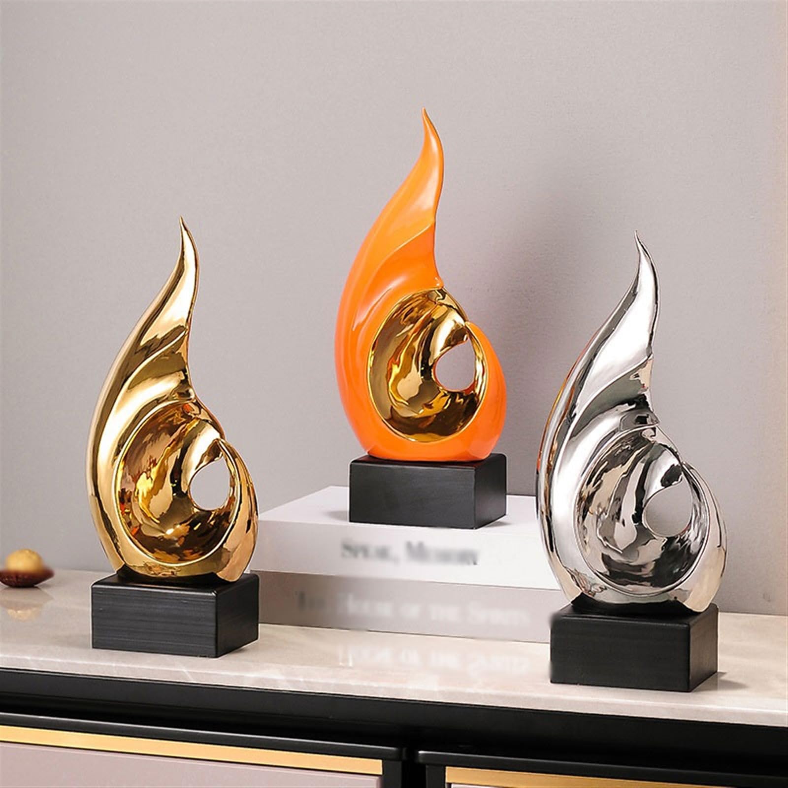 Rzeźby Ozdoby ceramiczne Nowoczesne luksusowe dekoracje domu Dekoracje(Silver)
