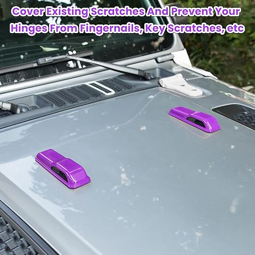 Miniatura 8 de Cubierta de bisagra de capó del motor, accesorios exteriores de decoración para Jeep Wrangler JL JLU Sports Sahara Freedom Rubicon Unlimited