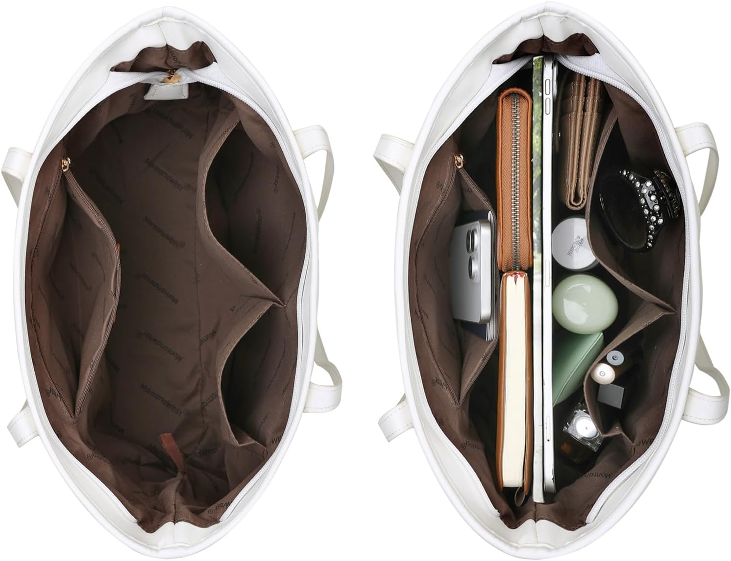 Montana West Quilted Tote Bag for Women Large Shoulder Bag Fashion Handbags with Top Zipper - Image 5