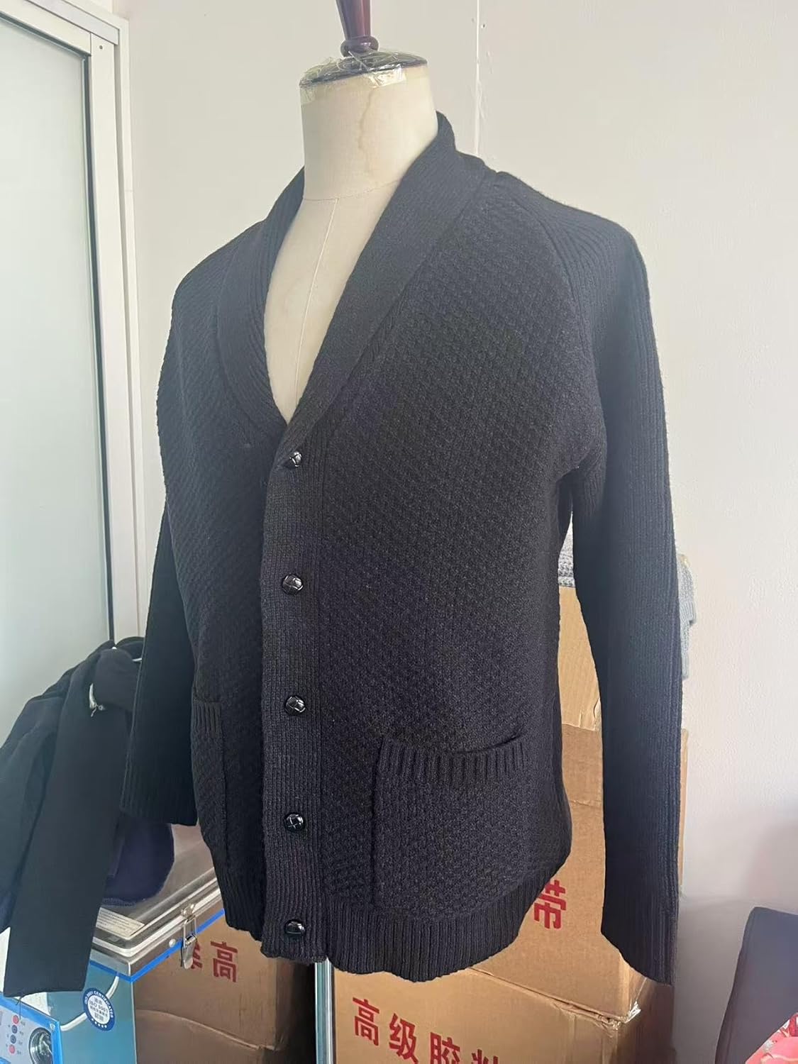Mens Cardigan Knitted Sweater Open Front Long Sleeved Lapel Sweaters Winter Casual Button Warm Outwear Fall Outfit