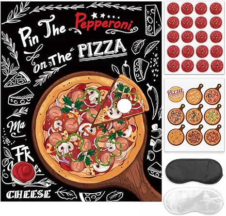 Pin The Pepperoni on The Pizza Party Game