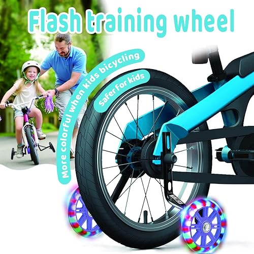 Miniatura 2 de Ruedas de entrenamiento de bicicleta para niños, rueda trasera resistente con estabilizadores montados (para bicicletas de niños de 12, 14, 16, 18,