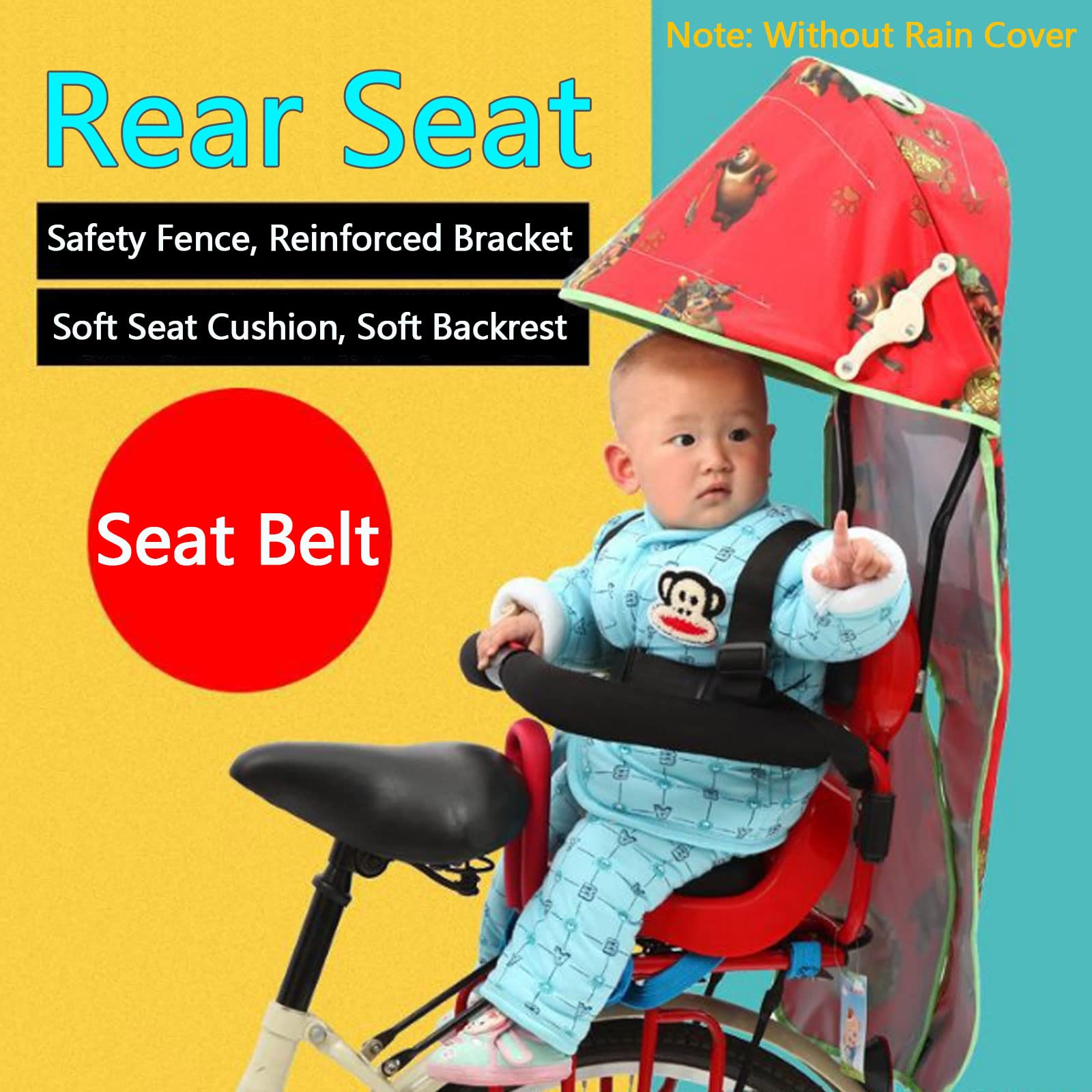 Cuscino Posteriore Bicicletta - Morbido In PU, Per Bambini E Adulti - Foto 8