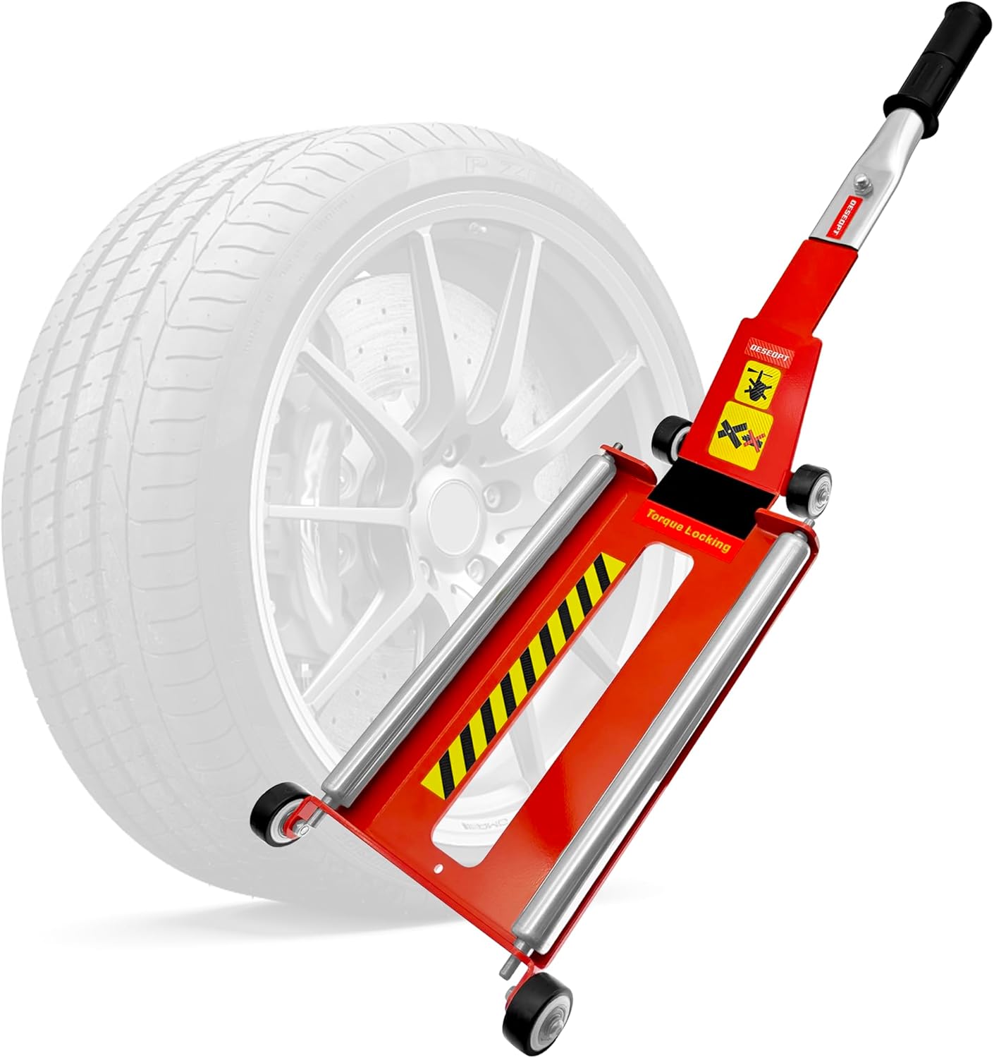 Upgraded Portable Effortless Tire Jack Disassembly Tool, Tire Jack Tool with Roller Plate [Extended Version]