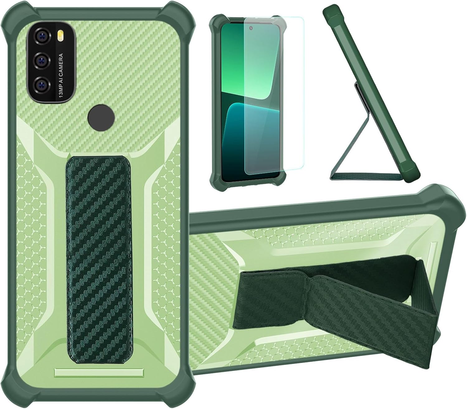 Aroepurt Hybrid Case for Blackview A70 with included tempered glass screen protector