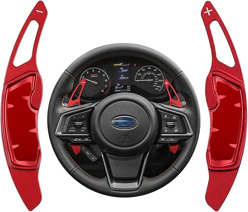 CKE - Extensión de palanca de cambio de volante, hecha de aluminio Rojo