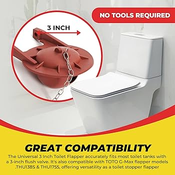 Universal 3 Inch Toilet Flapper - Toilet Flapper Replacement