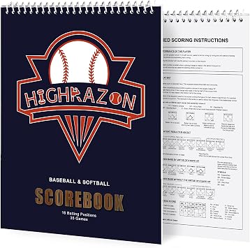 Baseball Softball Scorebook, 35 Games, 8.5" x 11"