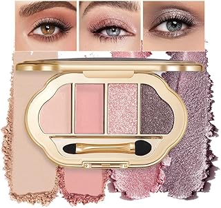 Paleta de sombras de ojos de melocotón cálido...