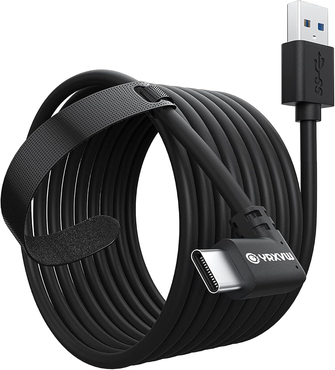 Link Cable 16FT for Meta Oculus Quest 3S, Quest 3, Quest 2, High-Speed Data Transfer Charging Cord Cable, USB 3.2 A to C Charger Wire