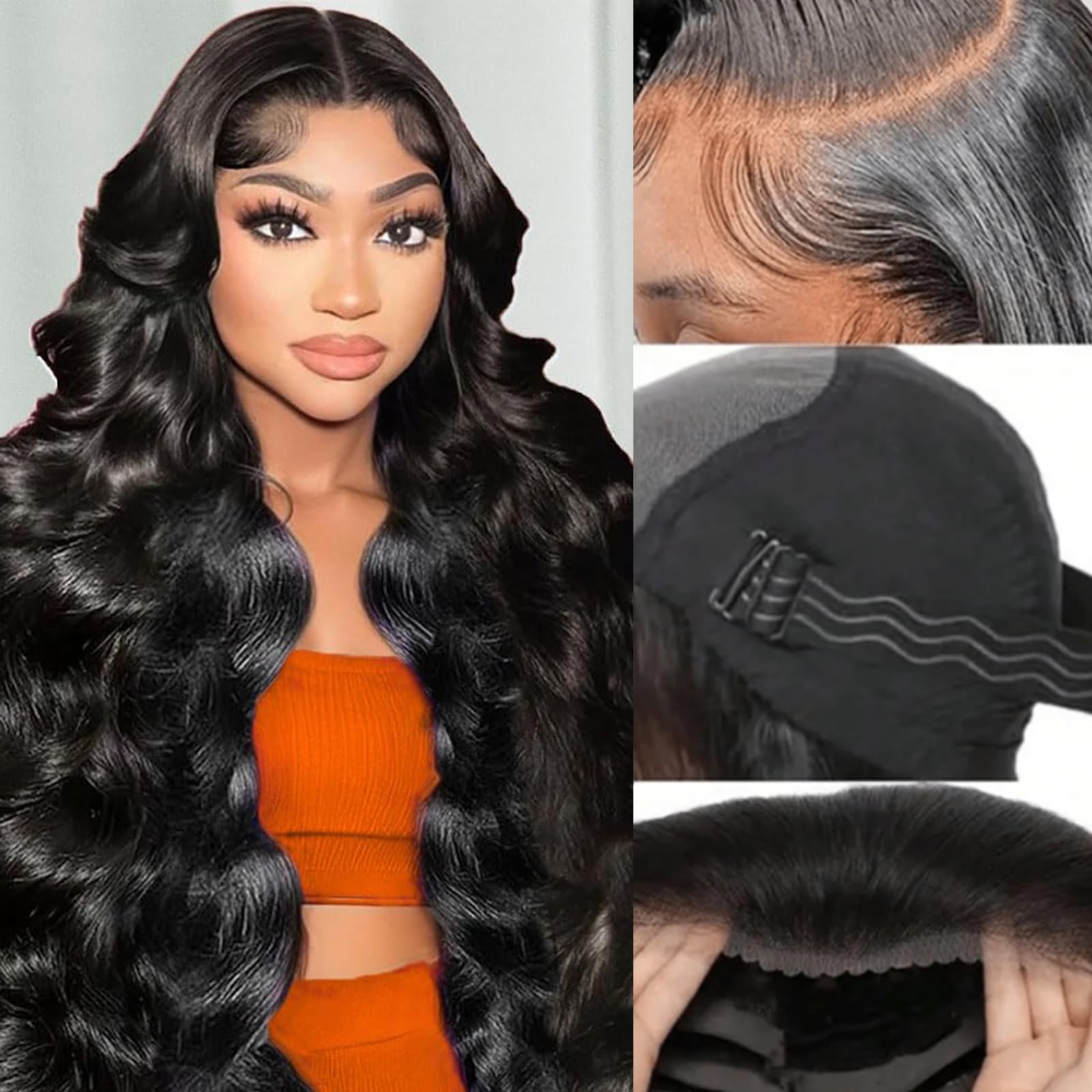 Amazon.com : bunGiol Glueless Wigs Human Hair Pre Plucked 