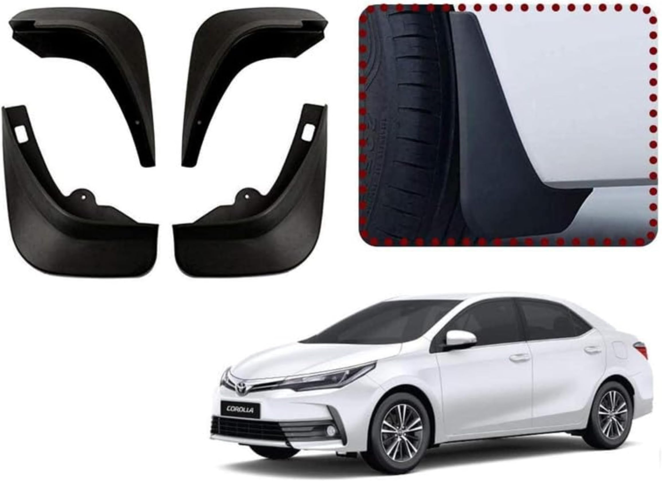 (O.E.M Fitting Cup Type) Mud Flap/Splash Guard Compatible with Altis T1