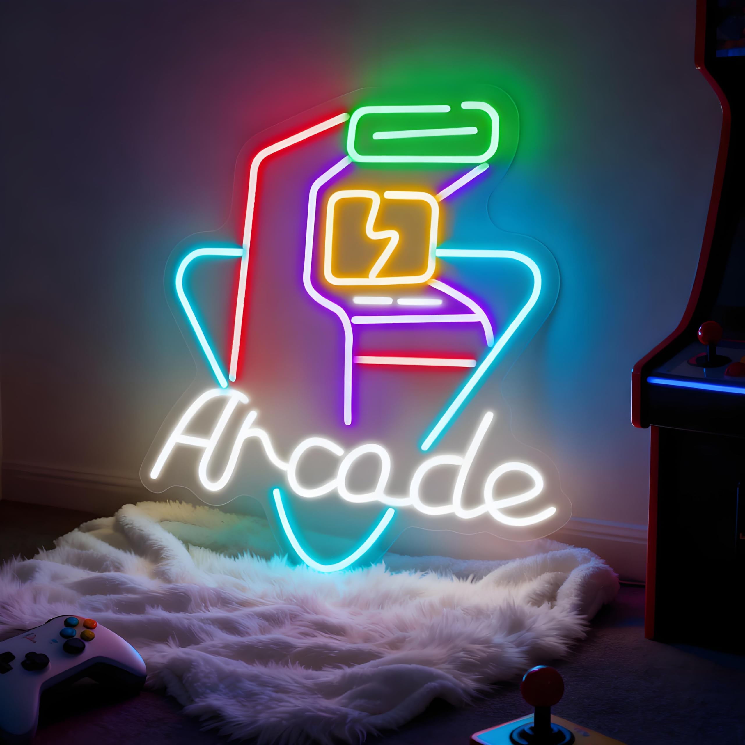Neonawall arcade neon sign for game room decor