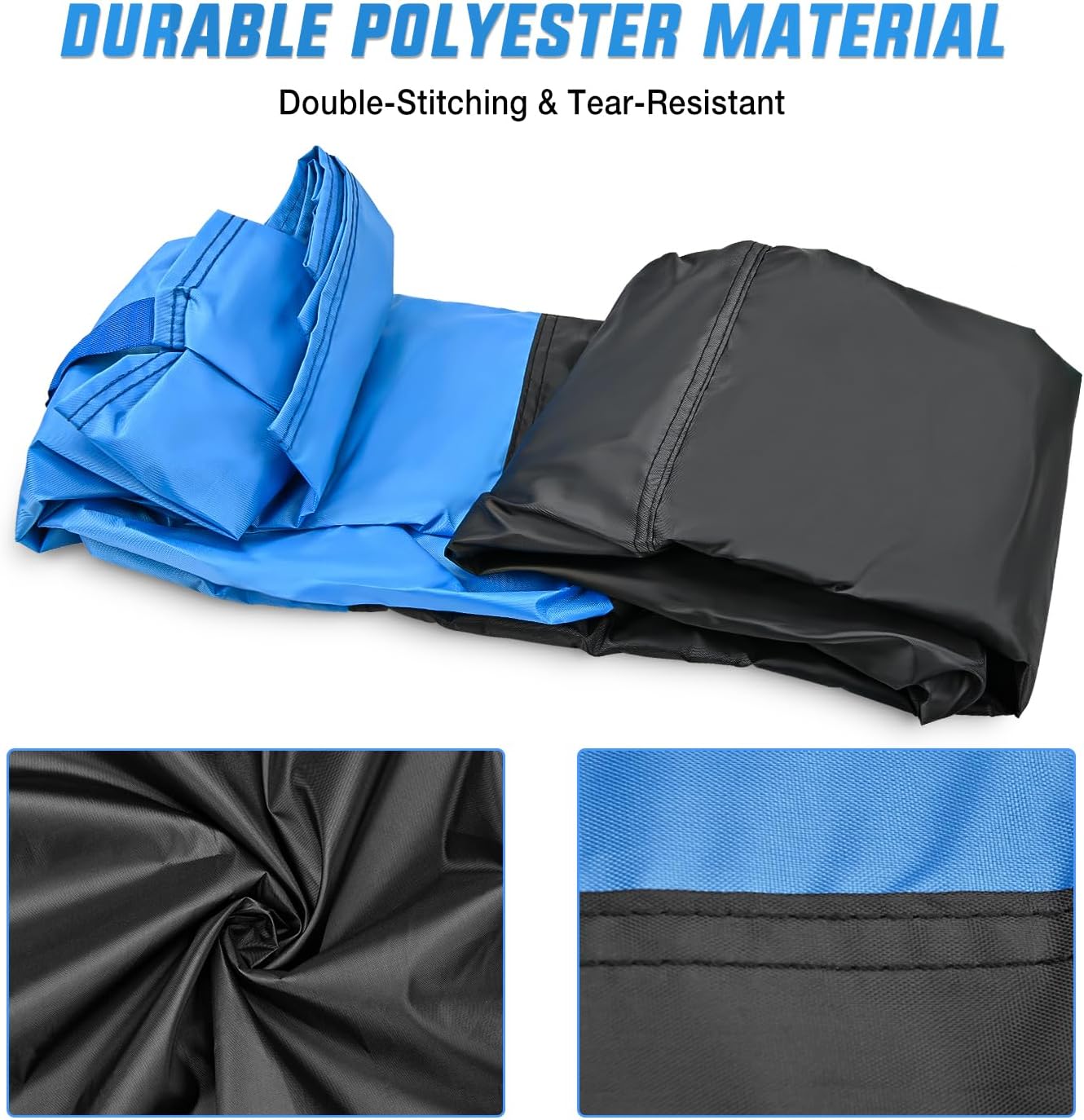 Nilight Motorcycle Cover All Season Universal Oxford Fabric with Lock-Hole Waterproof Durable UV with Storage Bag & Protective Reflective Strip Fits up to 116" Motorcycle