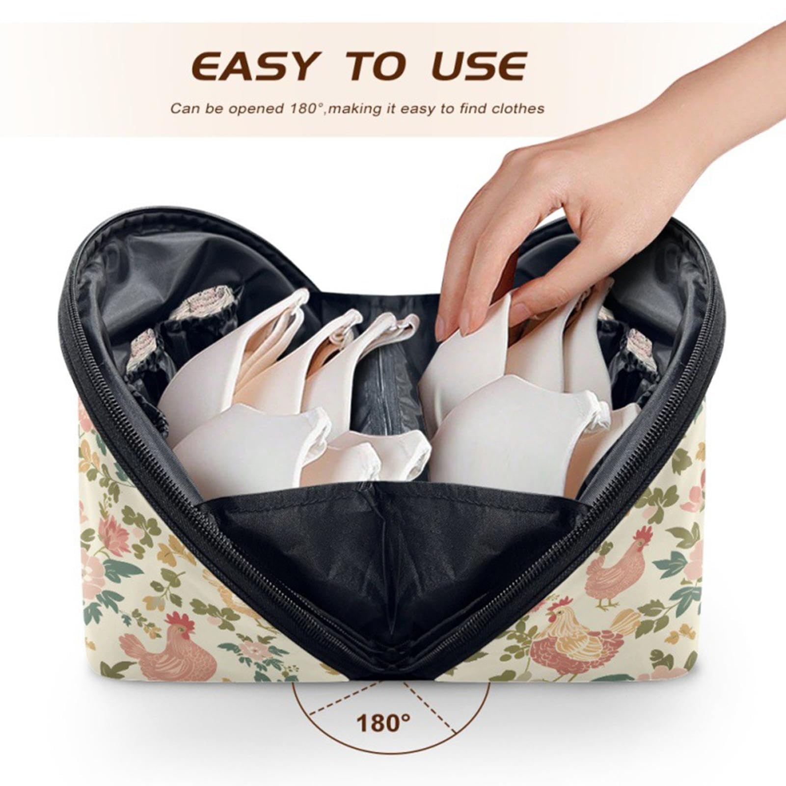 Borsa organizer da viaggio per biancheria intima, borsa portatile