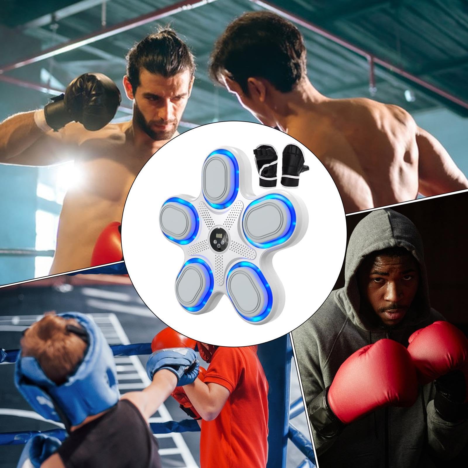 Muzyczna maszyna bokserska, maszyna do boksu, maszyna do wykrawania skrzynek ściennych, bezprzewodowe wyposażenie bokserskie do studia fitness, inteligentny przyrząd treningowy do treningu udaru