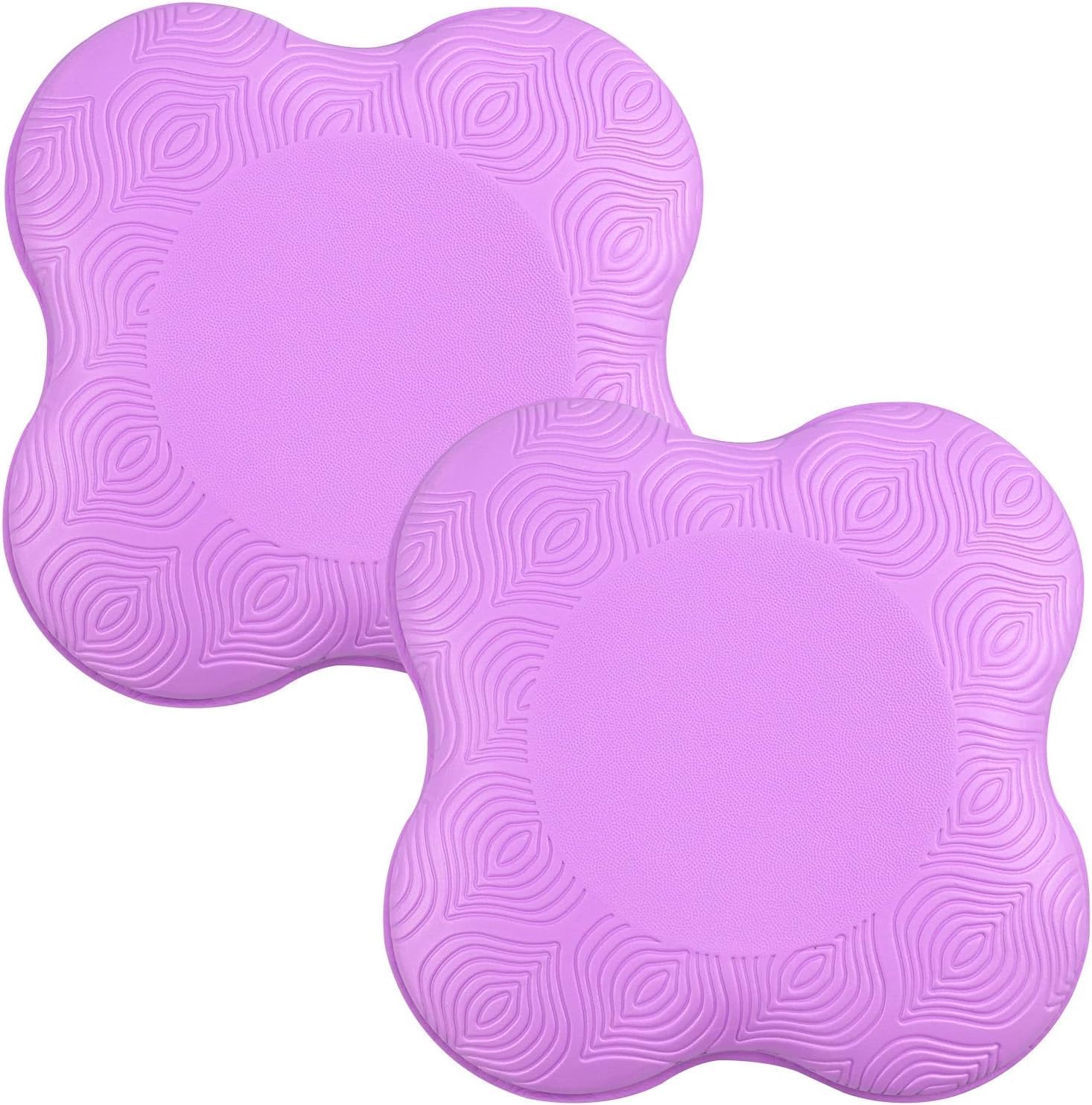 ACHARAJ Yoga Knee Pads (Set of 2) - Yoga Props and Accessories for Women/Men Cushions Knees and Elbows for Fitness, Travel, Meditation, Kneeling, Balance, Floor, Pilates (20 X 20 cm) (purple)-image-29