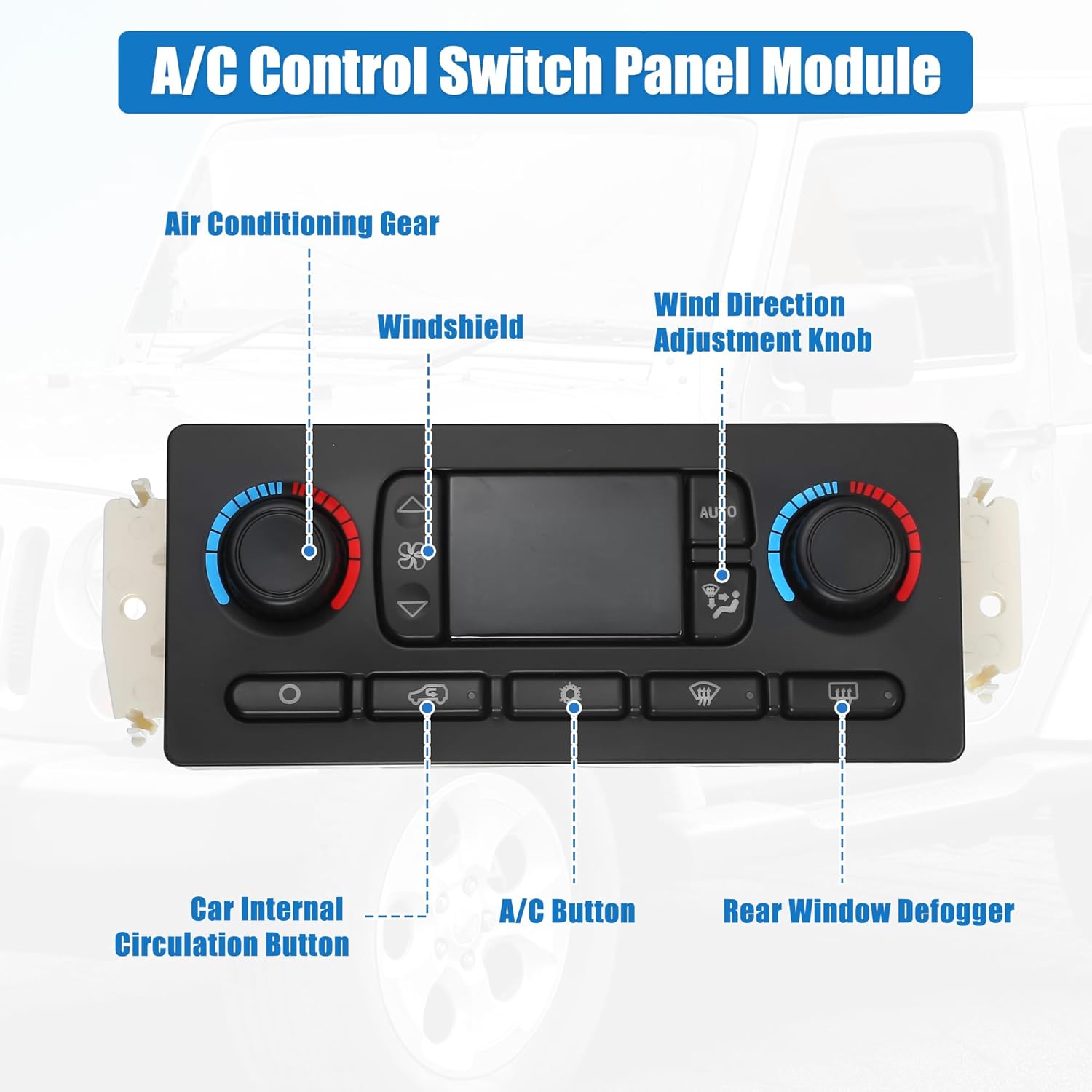 X AUTOHAUX HVAC A/C Heater Climate Control Panel for Chevrolet Silverado 1500 3500 2005-2007