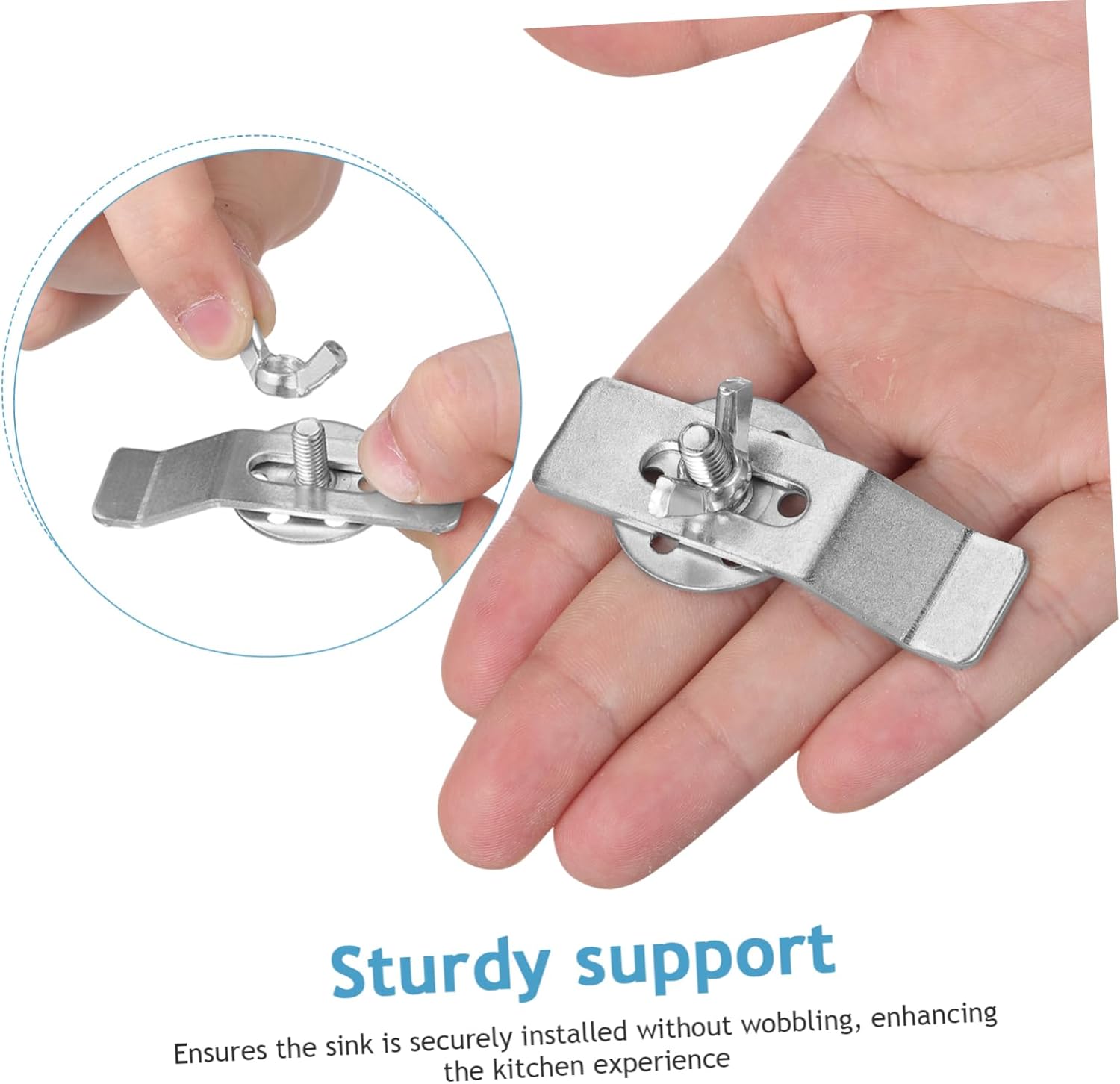 jojofuny 36pcs Undermount Sink Clips Heavy Duty Installation Kit for Kitchen Bathroom Brackets for Easy Setup Versatile Use Durable Epoxy Repair Hardware