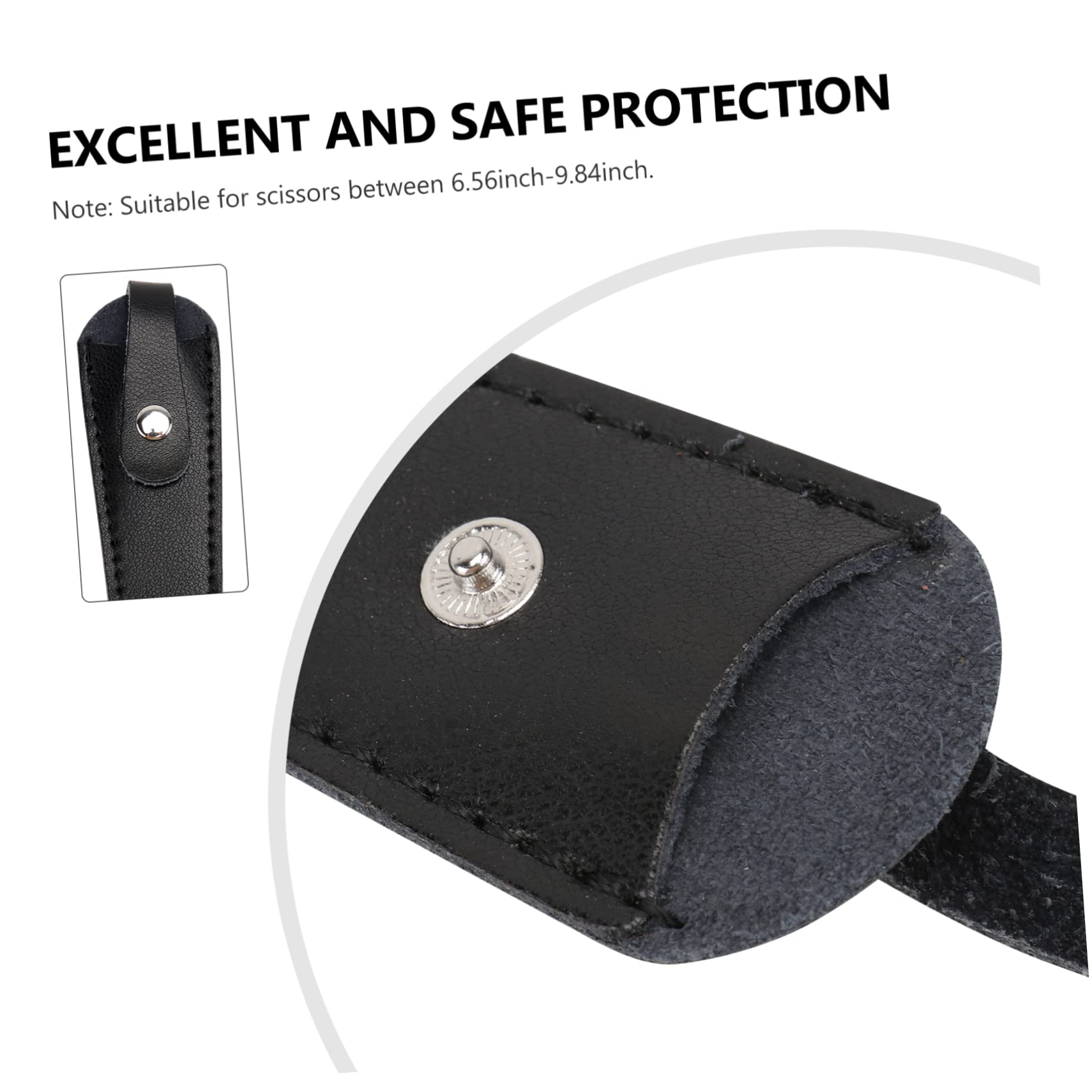 FRCOLOR 3sets Scissor Case for Hairdressers Cattlehide Scissors Cover Protective Bag 2pcs*3