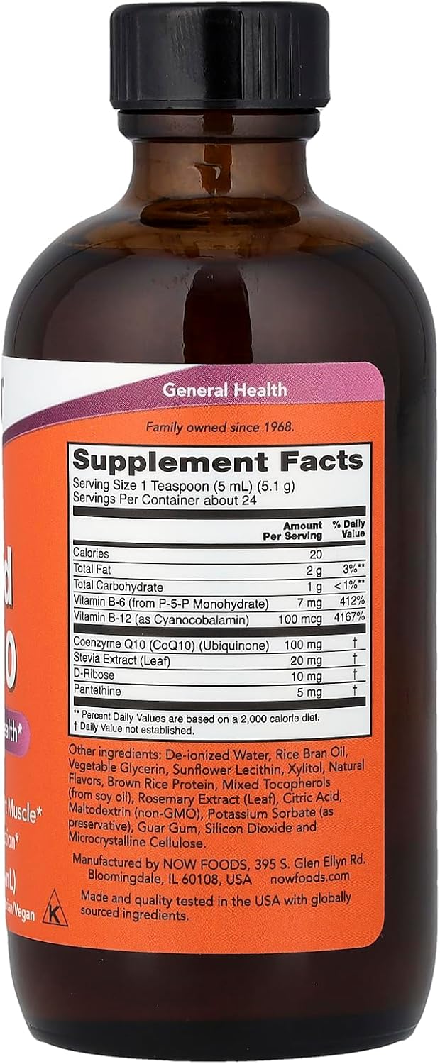 NOW FOODS Liquid Coq10 Orange Flavor, 4 FZ
