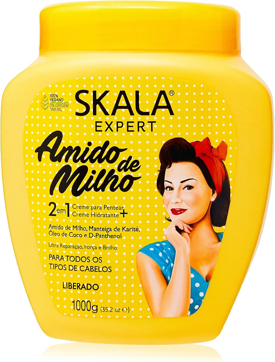 Creme Skala com Amido de Milho 1kg para Cabelos — Melhor para Cabelos com Amido de Milho