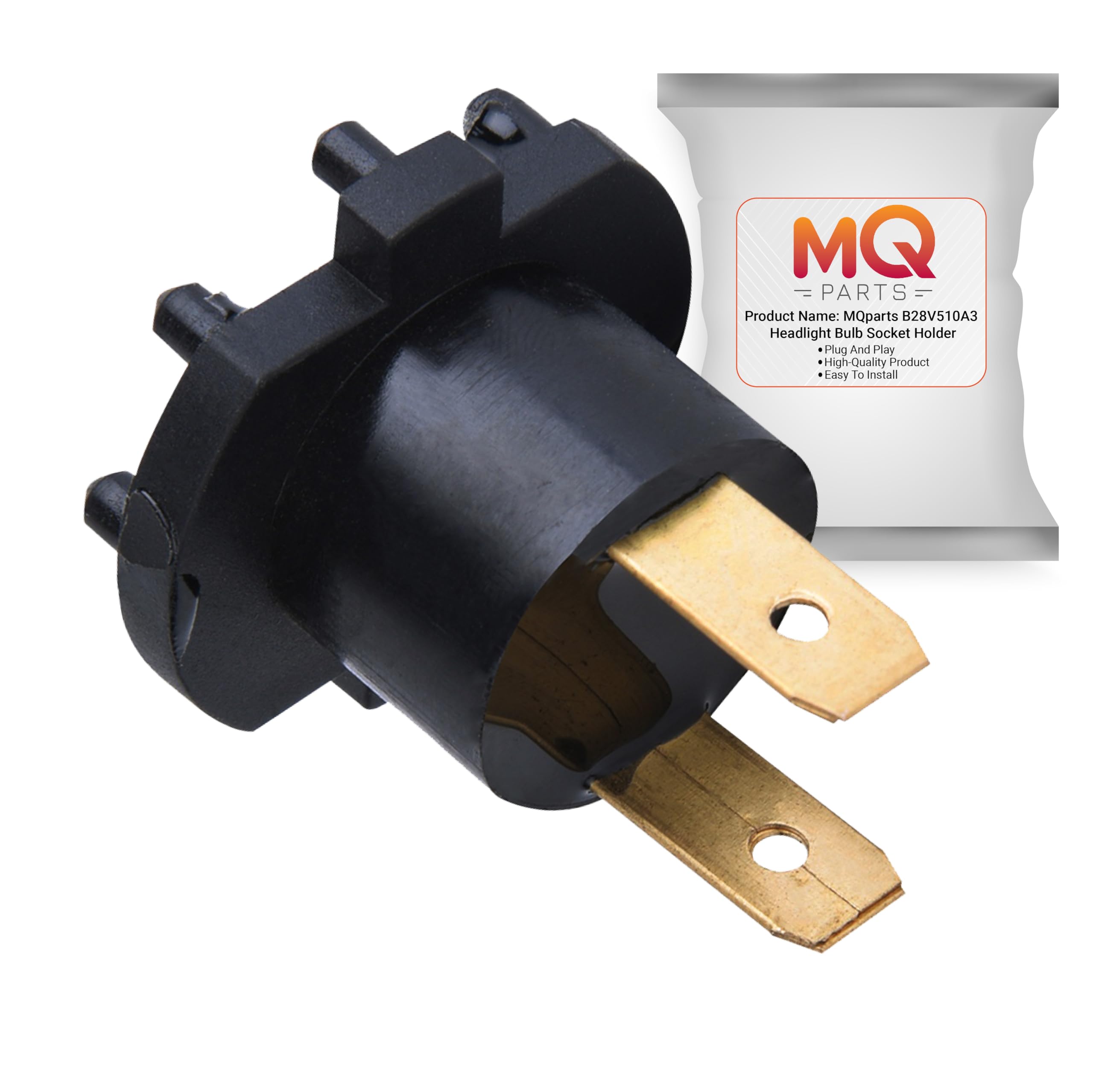 MQpartsB28V510A3 Headlight Bulb Socket Holder Compatible with H7 Bulb Fits 2001-2010 Mazda 3, 5, Protege- Replaces B28V-51-0A3, B28V510A3A