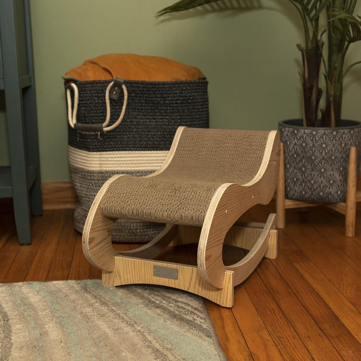 212 Main Real Wood Wooden Cat Rocking Chair, Medium