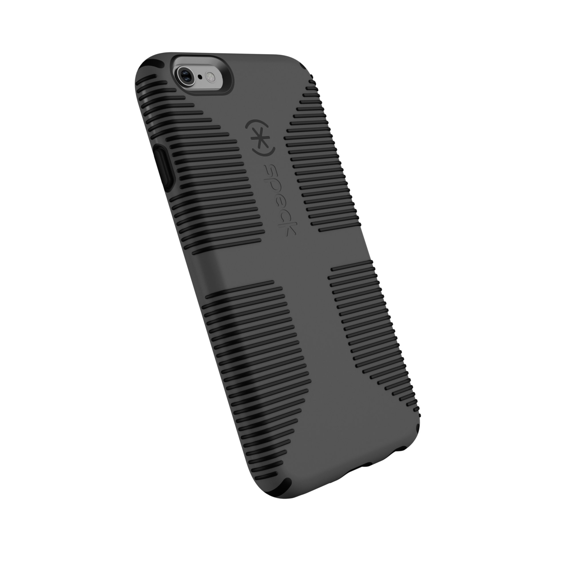speck products candyshell grip cell phone case for iphone 6 plus, iphone 6s plus - slate grey/black