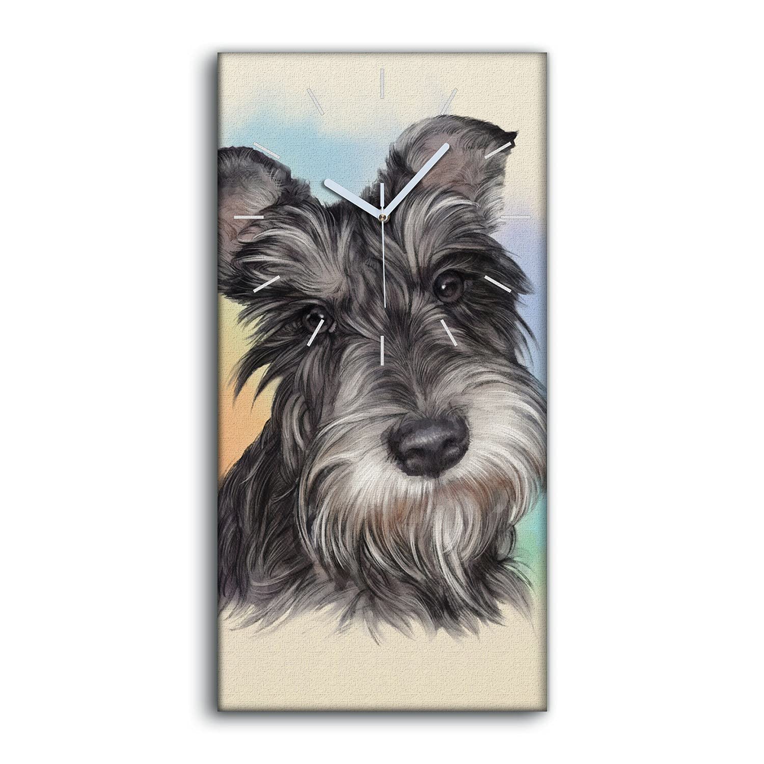 Horloge sur Toile Silencieuse Chien pour Dormir sans Tic-Tac 30x60