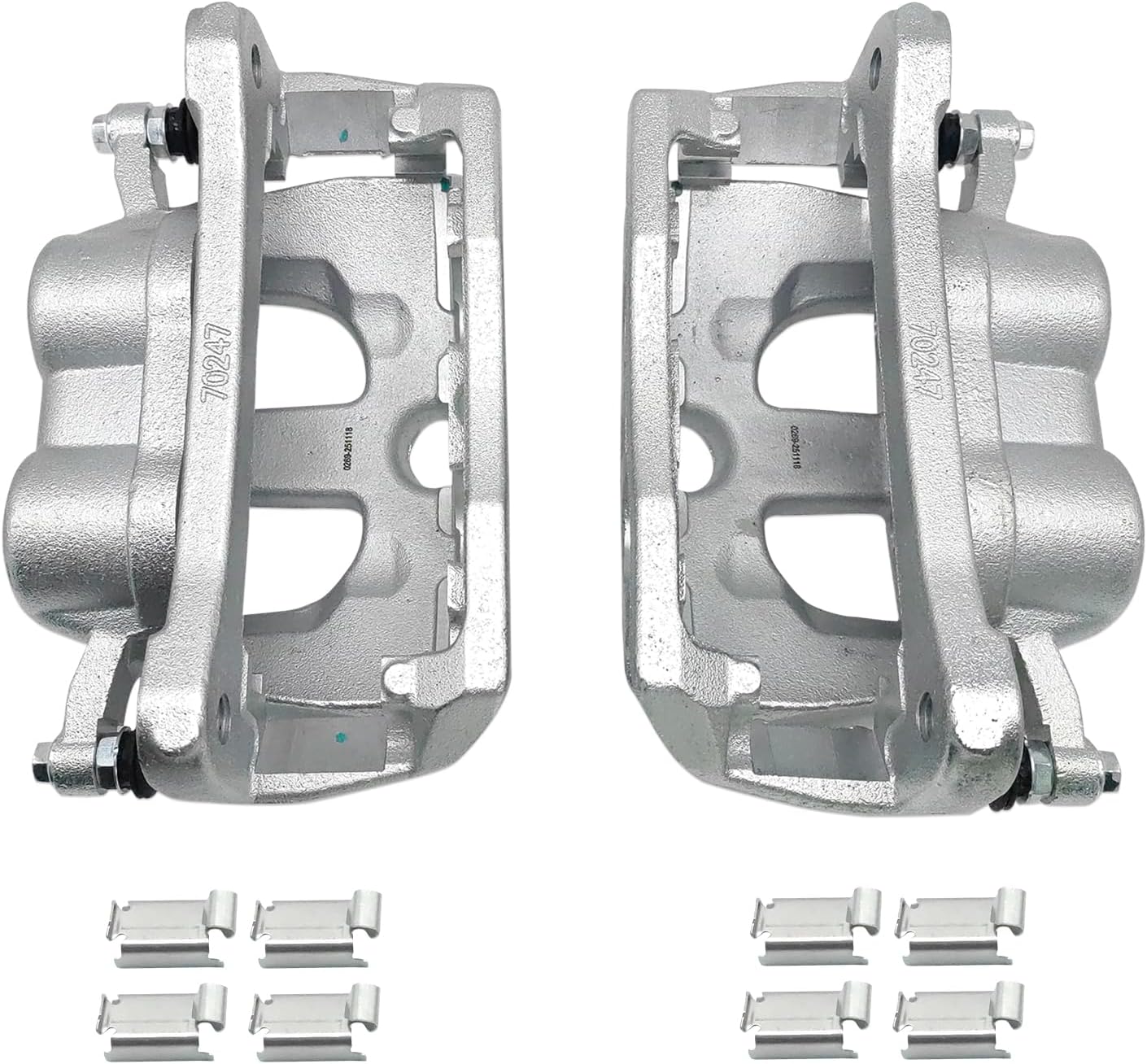 2 Pcs 18B5174 18B5175 Brake Caliper Assembly Fit for Dodge for 2009-2010 Ram 2500, 2009-2010 Ram 3500, 2011-2018 Ram 2500, 2011-2018 Ram 3500, Rear Left & Right Disc Brake Calipers with Bracket