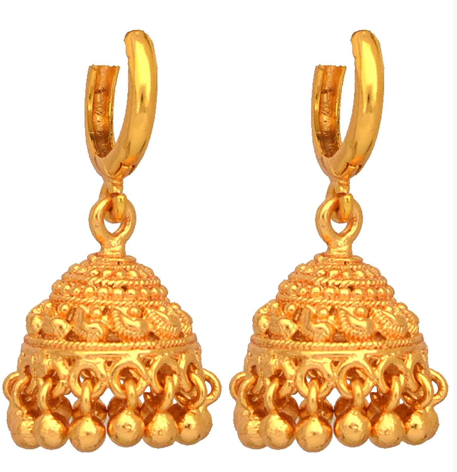 Creations golden jhumki EARRINGS 