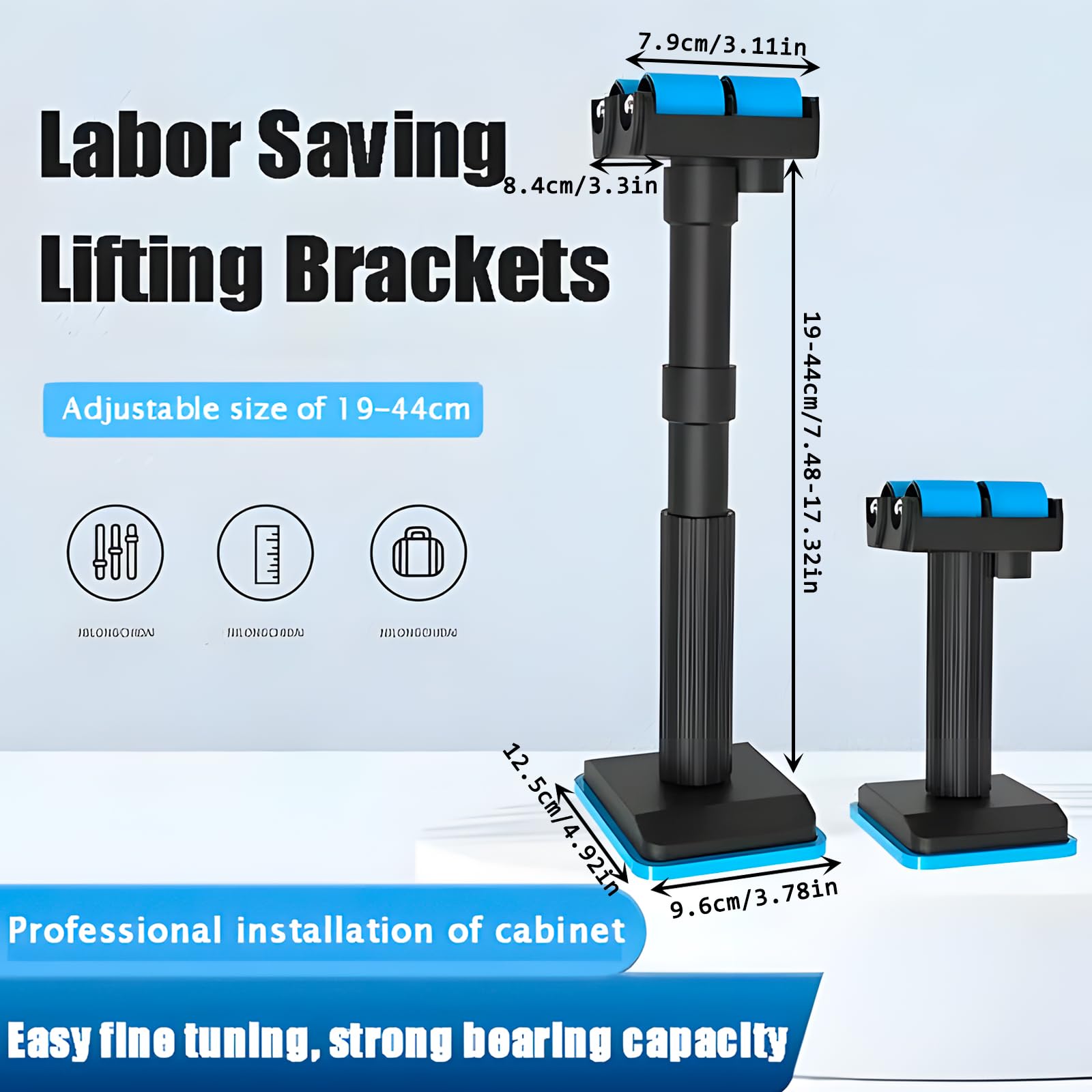 Labor Saving Lifting Brackets,Labor Saving Handle, Construction Jack,Multifunctional Furniture Lifter Jacks for Installing Cabinets and Wall Tile Height Adjuster Handheld Tool (1 pcs)