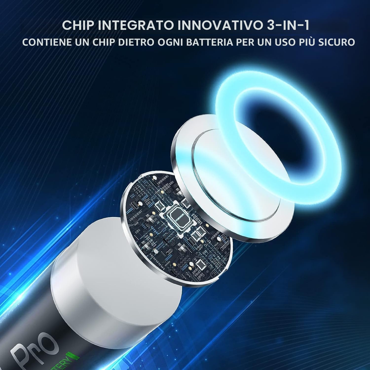 POWEROWL Batterie al litio ricaricabili AA 3000 mWh 1,5 V 8 confezioni con caricabatterie per fotocamera VR/AR Headset Xbox Controller