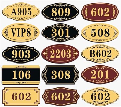 Customized Home Address Number Sign Personalized Acrylic House Number Sign Door Room Self Adhesive Wall Mounted for Home Office Hotel Apartment Yard Or Mailbox